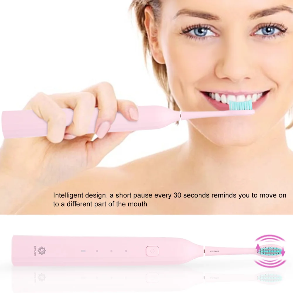 

ORALION Automatic Sonic Electric Toothbrush With USB Rechargeable Teeth Whitening Oral Hygiene Clean