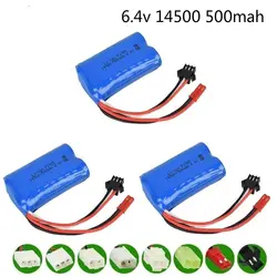 6,4 v 14500 500 mah литий-ионный аккумулятор для Wltoys 18401/18402 пульт дистанционного управления внедорожный автомобиль 6,4 v Аккумулятор для RC игрушки