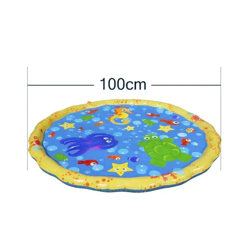 Летние надувные ПВХ открытый распыления воды коврик травы пляжные игрушки летающая тарелка воды игровой коврик детская надувная подушка
