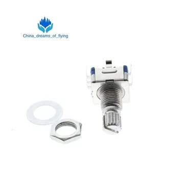 

TZT 10PCS/LOT Original,Rotary encoder,code switch/EC11/ digital potentiometer with switch 5Pin handle length 15mm