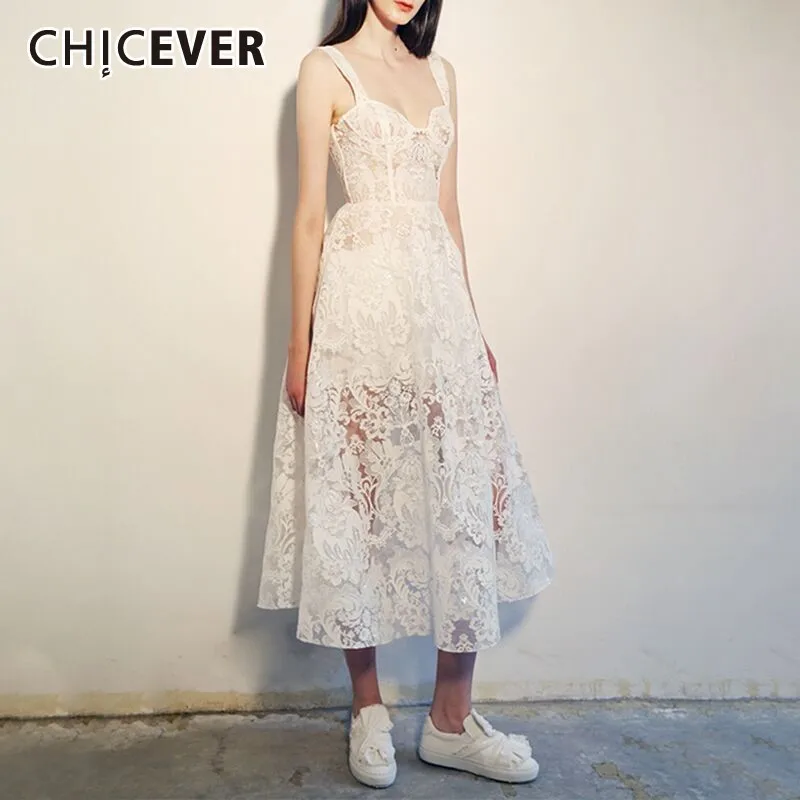 CHICEVER летние платья женская мода новинка 2019 платье трапециевидной формы для