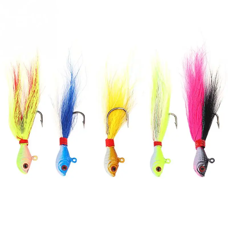 Fishing Lure with Feather Small Jig Hook 6.5cm 25g Artificial Lifelikt