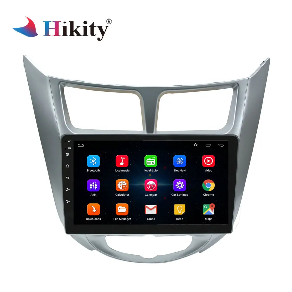 

Hikity Car Radio Multimedia 2 din 9''android car radio Video Player Navigation GPS Wifi Auto Radio for Hyundai Solaris 2010-2017