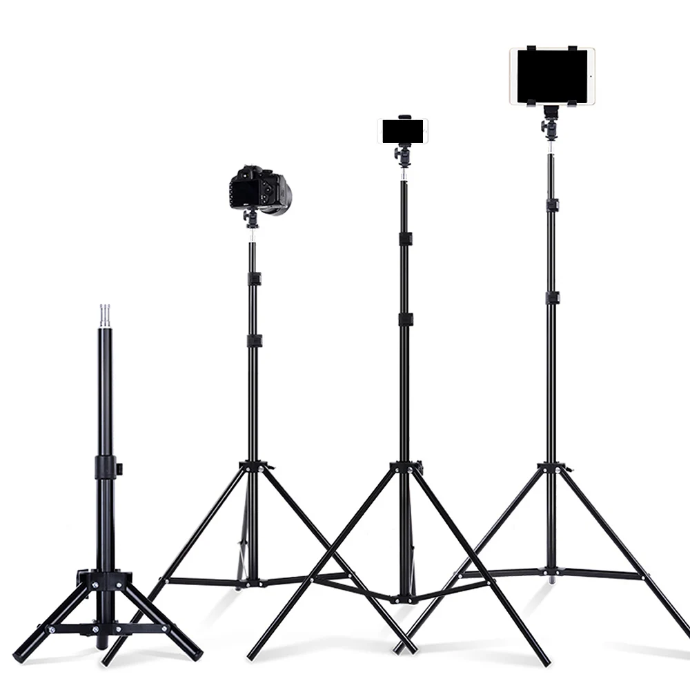 3 Way Folding Photo Studio Tripod Photography Light Holders Flash
