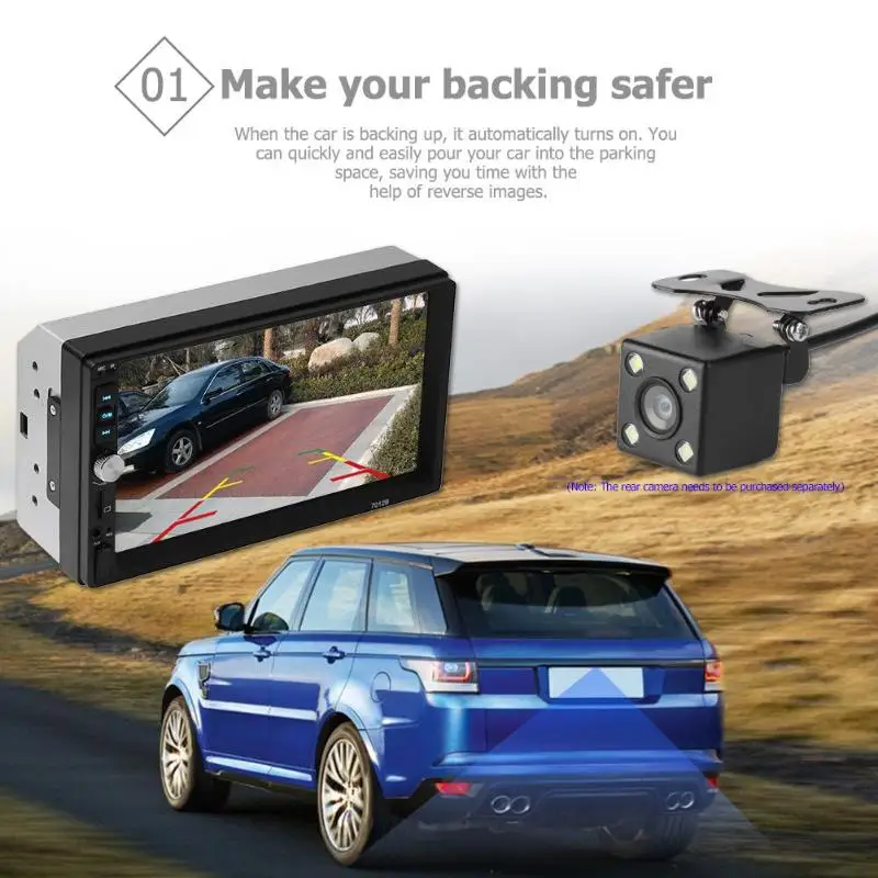 Автомагнитола VODOOL мультимедийный MP5 плеер с 7 &quotсенсорным экраном Bluetooth USB