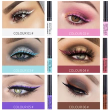 Цветная Водонепроницаемая легкая в носке подводка для глаз ручка матовая макияж подводка для глаз тени для век с блестками Стойкая подводка для глаз косметические инструменты