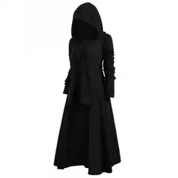 TryEverything Готический куртка панка Женский, черный с капюшоном плюс размеры Зима 2019 пальто женские длинные для женщин s куртки и пальт