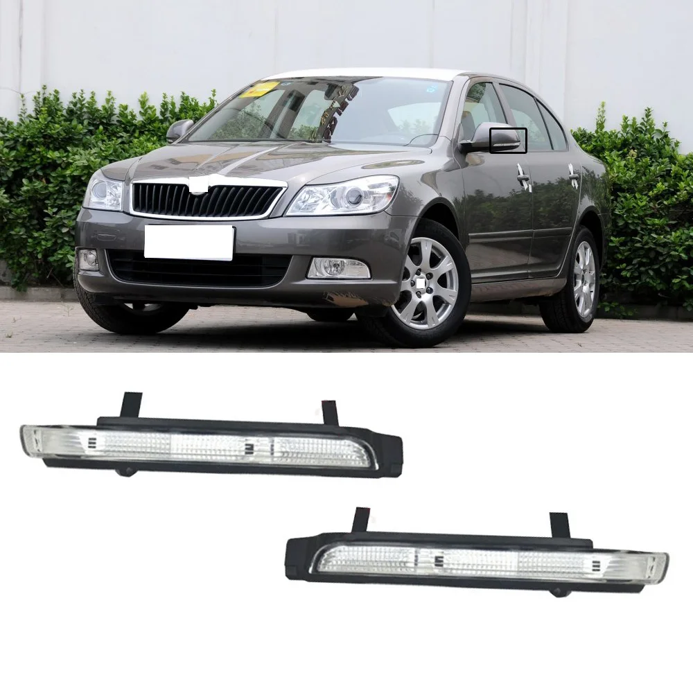 

CAPQX For Skoda Octavia SUPERB 2009-2013 Car Rearview Mirror LED Side Turn Signal Light Side Wing Repeater Indicator Lamp