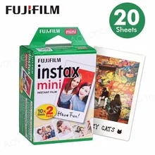 Fujifilm Instax Мини Фильм Белый Край 20 Листов/Packs Фотобумага для мгновенный камеры Fuji 8/7 s/25/50/90/sp-1/sp-2 с Пакетом