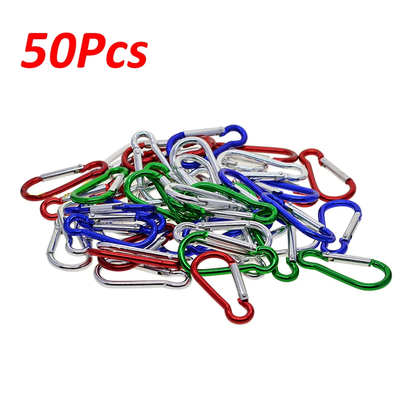 

50/100pcs Swivel Trigger Clips Snap Hooks Bag Key Ring Aluminum Alloy 48*22mm Keychains