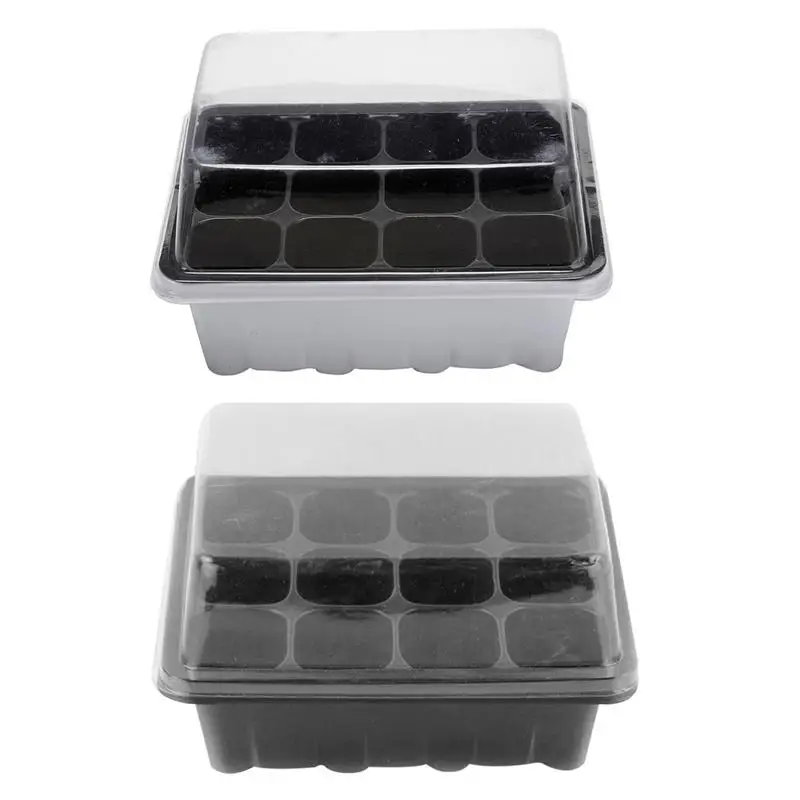 

12 Holes Seeding Box Family Breeding Three-piece Set Flower Seedling Set Gardening Tools And Equipment
