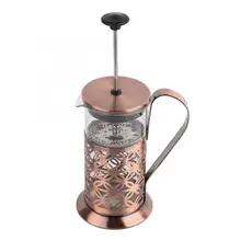 350 ml Френч-прессы горшок Стекло Кофе Pots полые для французских кафе фильтр Пресс ручной Кофе горшок заварник для кофе, чая плунжер пресса Лидер продаж