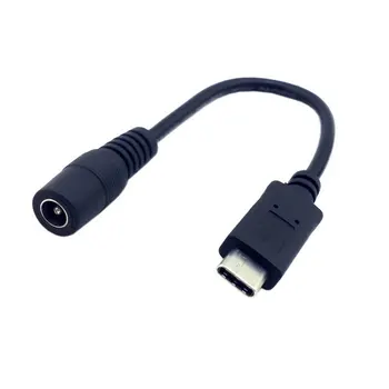 

10pcs/lot 10cm USB 3.1 Type C USB-C to DC 5.5 2.5mm Power Jack Extension Charge Cable