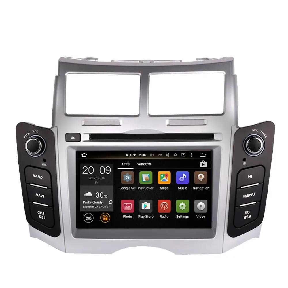 Android 8 0 автомобильный Радио GPS навигация мультимедийный плеер для Toyota Yaris 2005 2006 2007