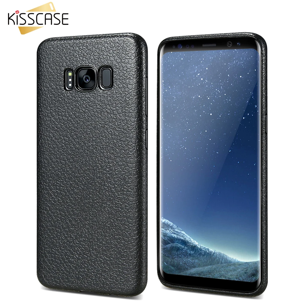 KISSCASE ретро кожаный чехол для Samsung Galaxy S9 S8 Plus силиконовые деловые Чехлы задняя