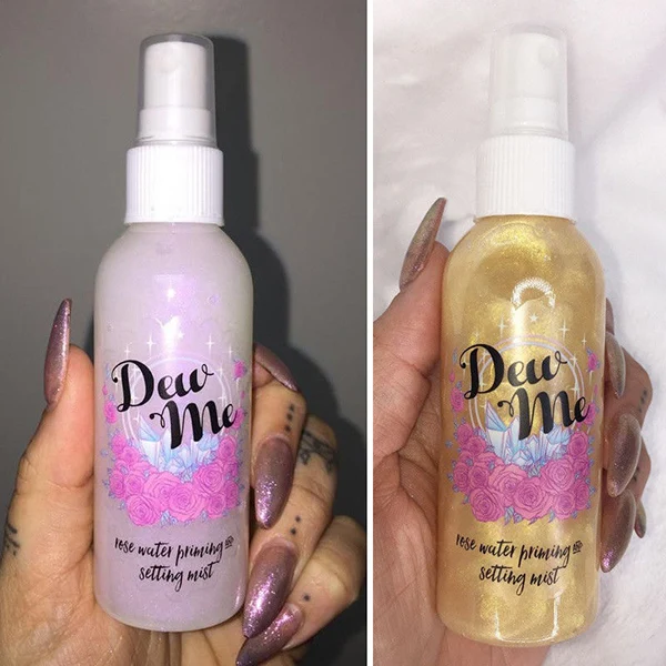 

50g Moisturizing Spray Facial Base Makeup Rose Water Shiny Primer Refreshing Women Face Cosmetic Liquid Full Cover