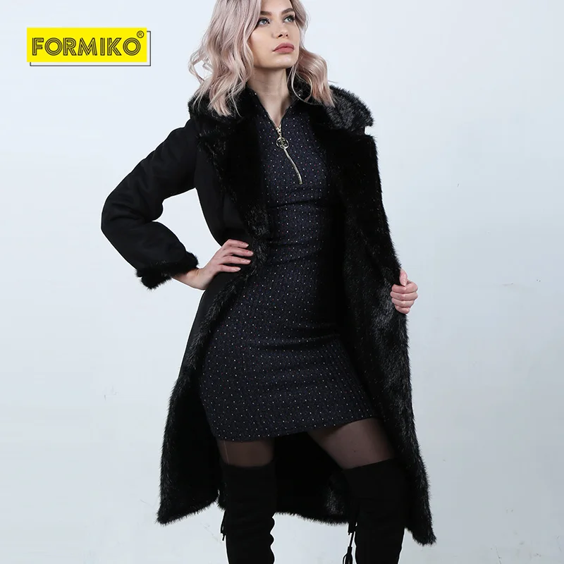

2018 Winter Women Plus Size Faux Fur Coat Long Slim Thicken Warm Hairy Jacket Women Fashion Warm Outwear Artificial Fur Coat