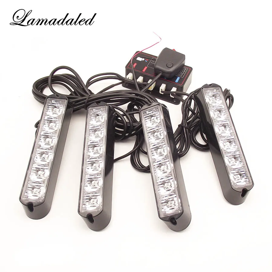 4x6LED флэш Предупреждение светильник для полицейской машины стробоскоп Решетка s