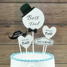 Новые украшения для торта с буквенным принтом для мамы и папы, Декорации для вечеринки на день рождения, товары для торта на день матери и отца