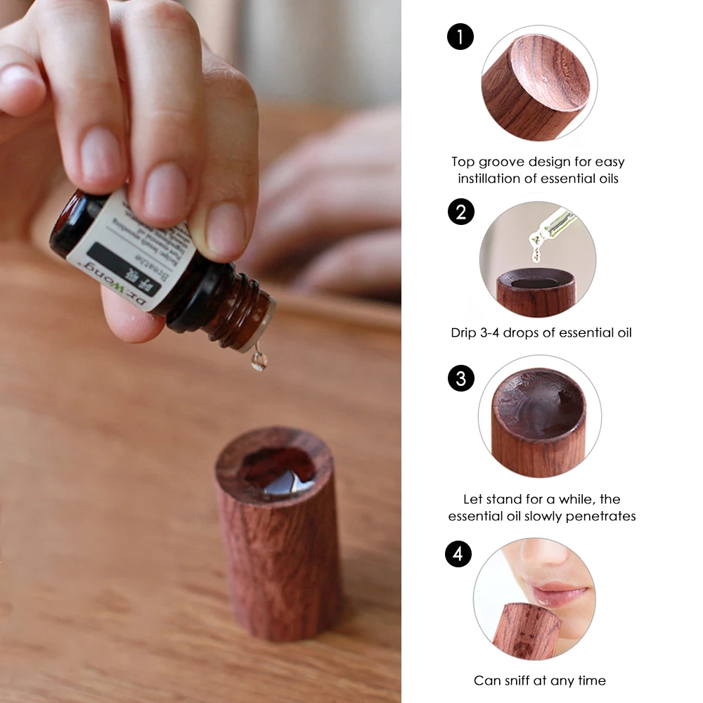 

Portable Air Refreshing Essential Oil Diffused Wood for Aromatherapy Diffuser Tea Tree Geranium Aromatic Oil Help Sleep TSLM1