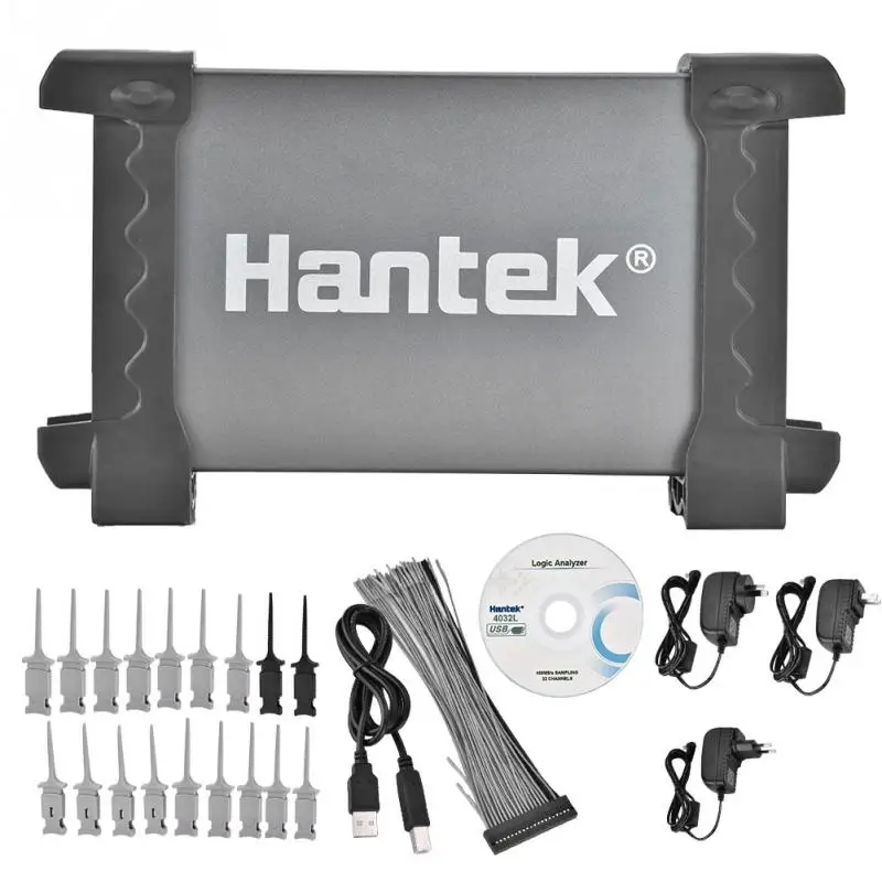 Hantek 4032L цифровой USB PC логический анализатор 32CH 200K 400MSa/s осциллограф набор
