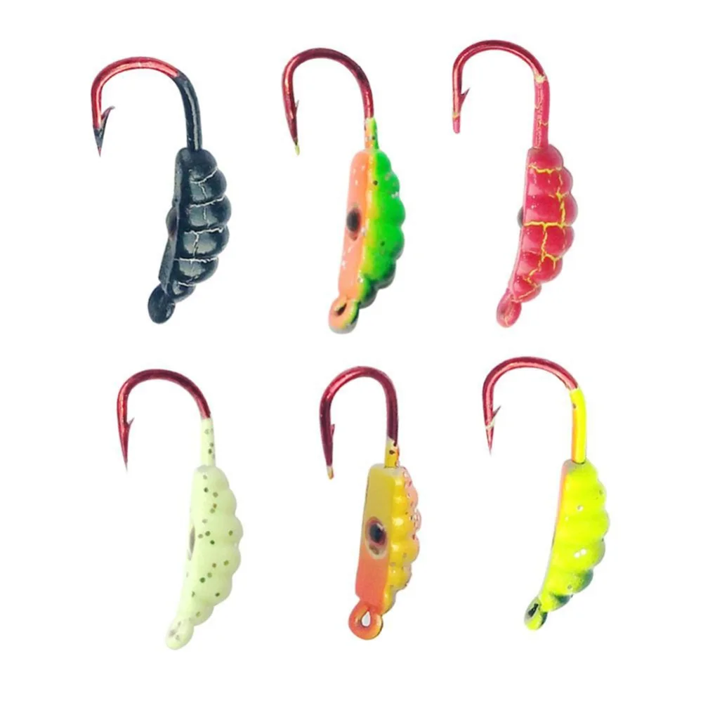 HOT-6pcs/набор рыболовные крючки 1 4 г приманки из свинца крюки твердая наживка