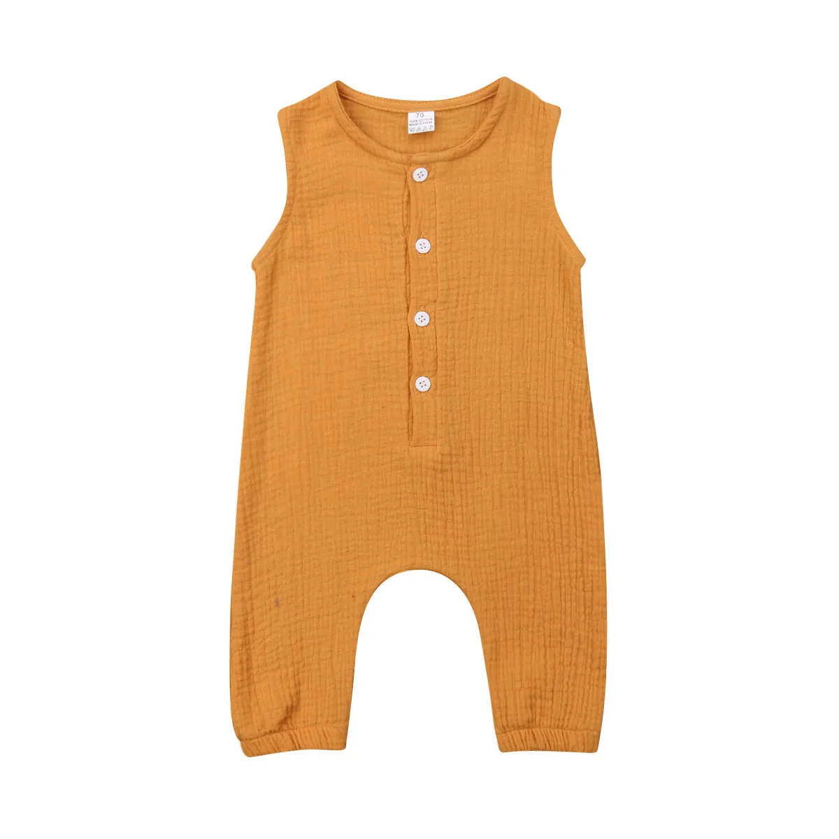 

Fashion Cute Newborn Baby Boy Girl Unisex Sleeveless Single Breasted Romper Jumpsuit Outfits Clothes