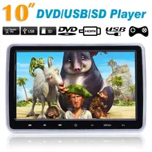 10 “TFT LCD Auto Auto Poggiatesta Monitor DVD/USB/SD Player IR/FM Radio Build- in IR Speaker Funzione di Giochi Pantallas Para Automovil