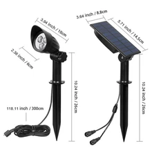2 в 1 светодиодный уличный фонарь на солнечной энергии, светодиодный светильник для газона, наружные водонепроницаемые настенные Ландшафтные светодиодные солнечные лампы