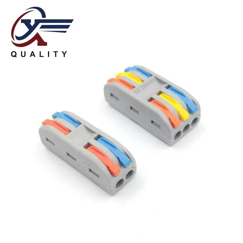 

New Color Wago Type In bulk Safety Electrical Wiring Terminals Household Wire Butt Splitter Connector Clip Fast Insulation