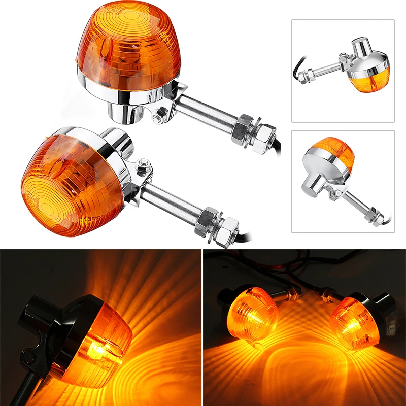 

1 Pair of New Motorcycle Turn Signal Indicator Light For Honda CB350 CM400 CB450 CB750 8mm
