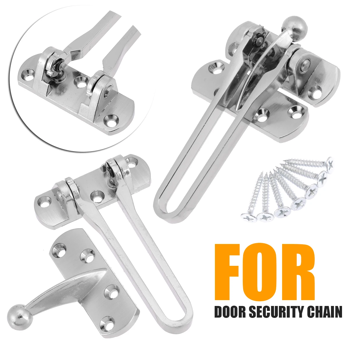 

Mayitr Front Door Security Chain Durable Safety Chain Lock Guard Catch Anti-theft Buckle For Home Door Hardware Accessories