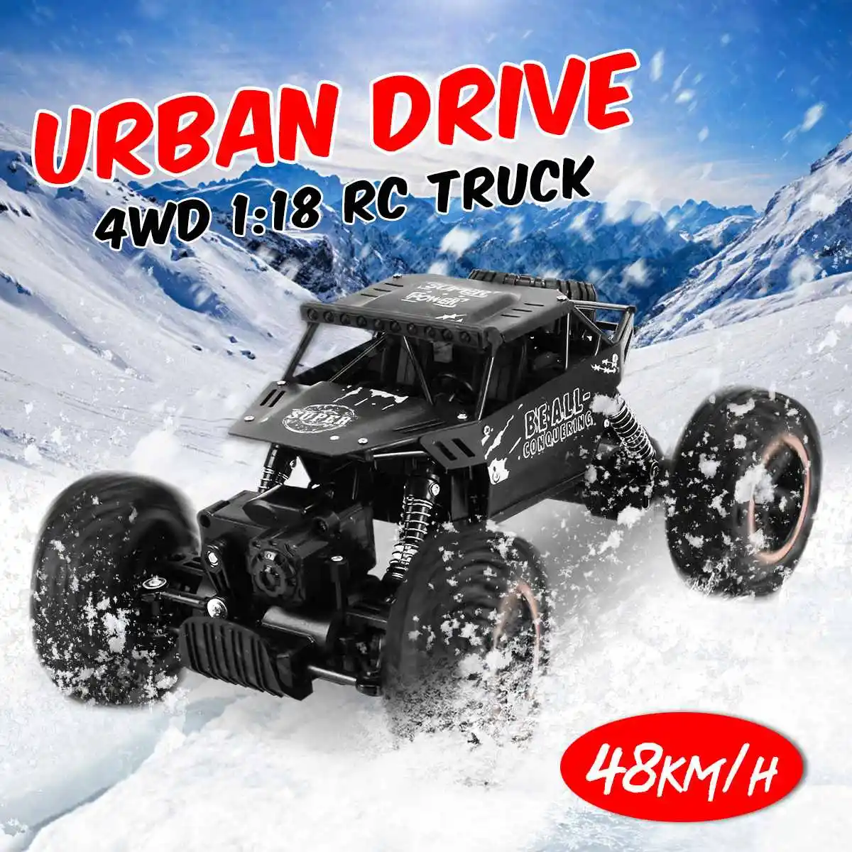 

1: 18 48km/h RC Car 4WD Truck 2.4GHz One Key Transformation All-terrain Vehicle Climbing Car Remote Control Toys