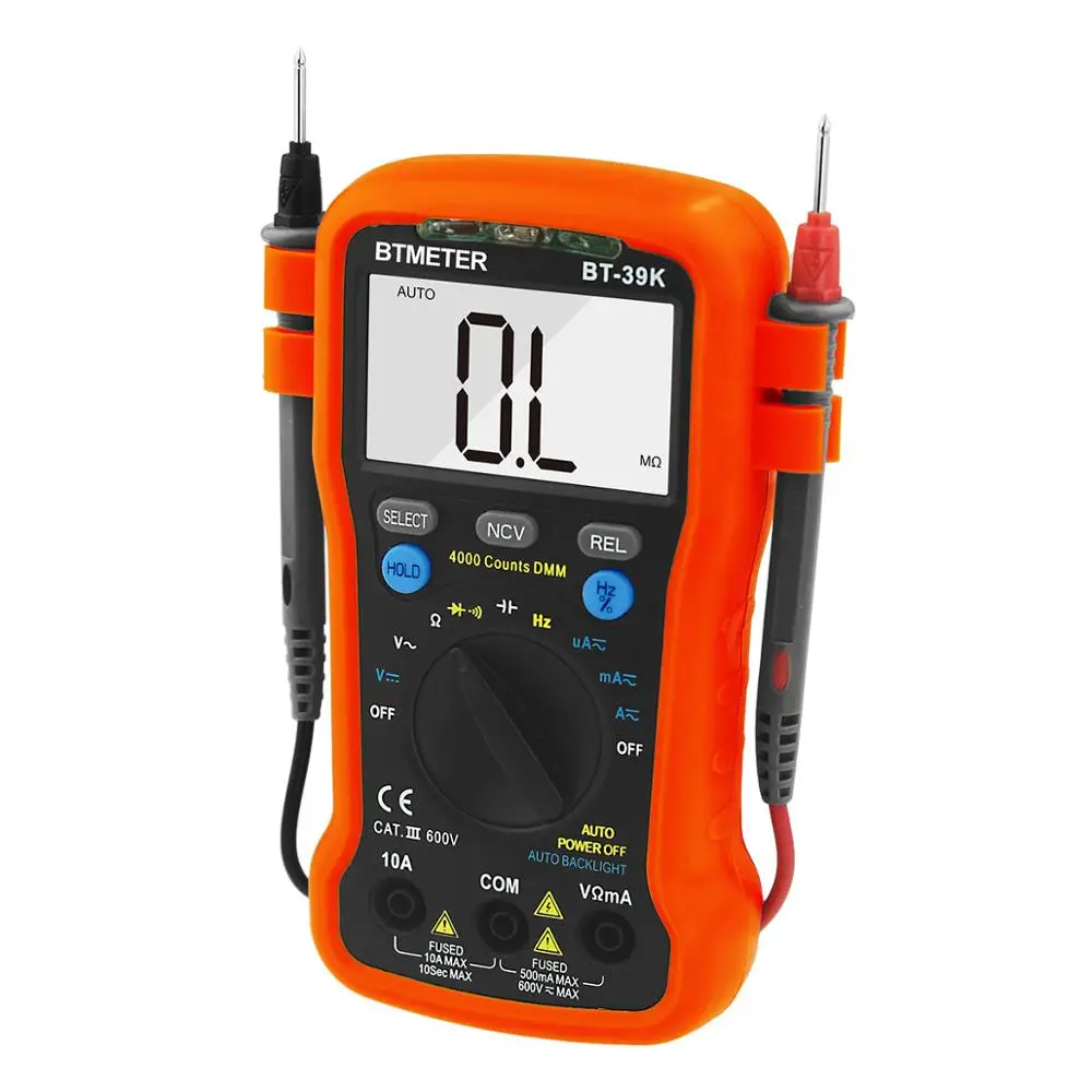 BTMETER BT 39K мультиметр Авто Диапазон Цифровой Avometer Универсальный измеритель 4000