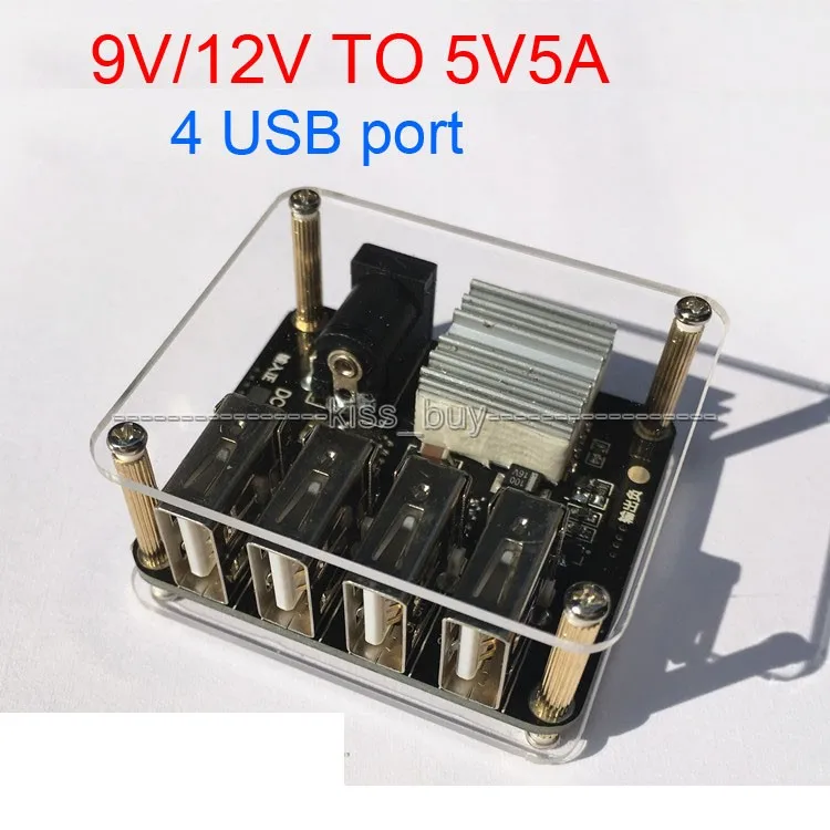 4 USB DC 7V ~ 14V 12V9V To 5V 5A Mini зарядное устройство для сотового телефона iPhone Android Phone|usb dc|usb
