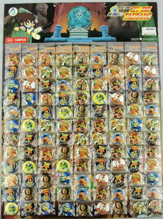 

108 Pcs/Set Toy Story 3 Kid's Cartoon Brooches Pin Badge 25MM 2.5CM Wholesale