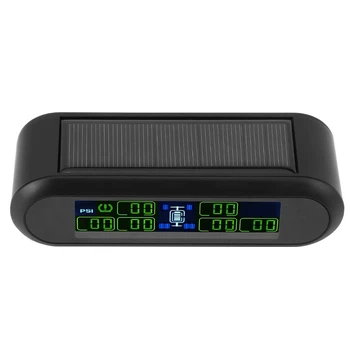

1 Set Wireless Solar Car Auto TPMS Tire Pressure Monitoring System LCD Monitor Alarm with 6 Internal Sensors car accessories