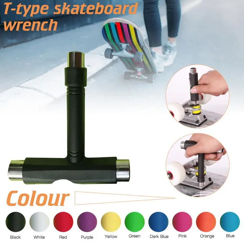 

Skateboard Wrench Tool Scooter Longboard T Shape Multifunctional Wrench Nuts Adjusting Tool T-shape Repair Tool T Screwdriver