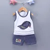 New Children Cotton Clothing Cute Baby Boy Girl Embroidered Hat Vest Shorts 2Pcs/Sets Infant Cartoon Fashion Clothes Tracksuits ► Photo 2/6