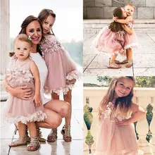 Pudcoco/платье для девочек очаровательное детское фатиновое кружевное платье-пачка для маленьких девочек вечерние торжественные От 0 до 7 лет подружки невесты с лепестками