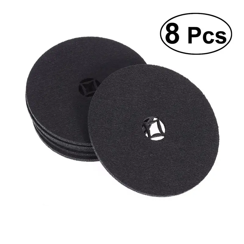 

8 Pcs 7cm Felt Drink Coaster Teacup Mat Coffee Cup Cushion Mug Pad (Black)