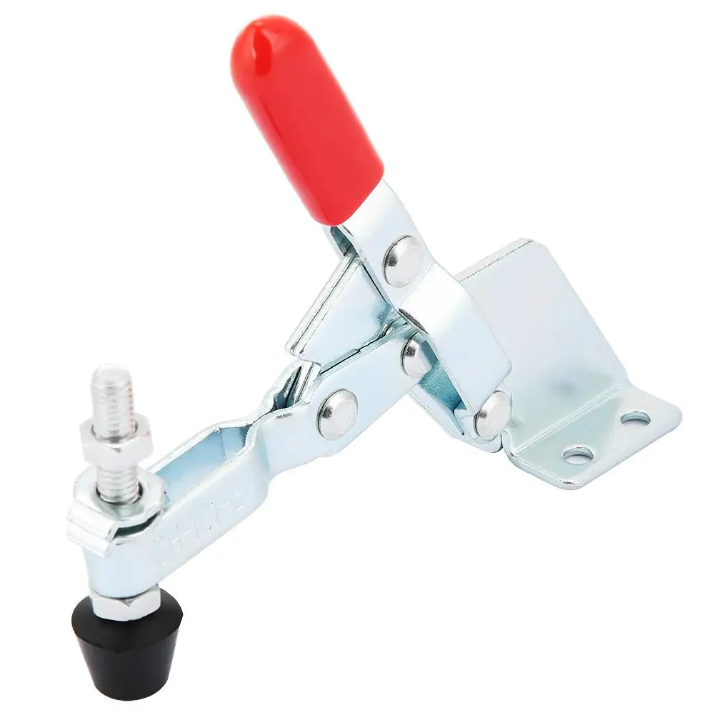 2pcs Toggle Clamp Quick Fixed Iron Galvanized Vertical Clamp Push-Pull Type Clamp Vertical Clamp