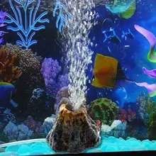 Смола вулкан для аквариума форма украшения для аквариума замок воздушный пузырь камень кислородный насос аквариум орнамент