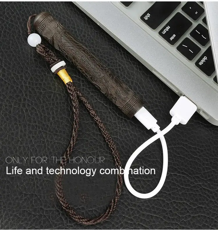 Adeeing Sandalwood usb зарядка дующий воздух интеллектуальная ветрозащитная резьба по дереву винтажная Индукционная Зажигалка для сигарет