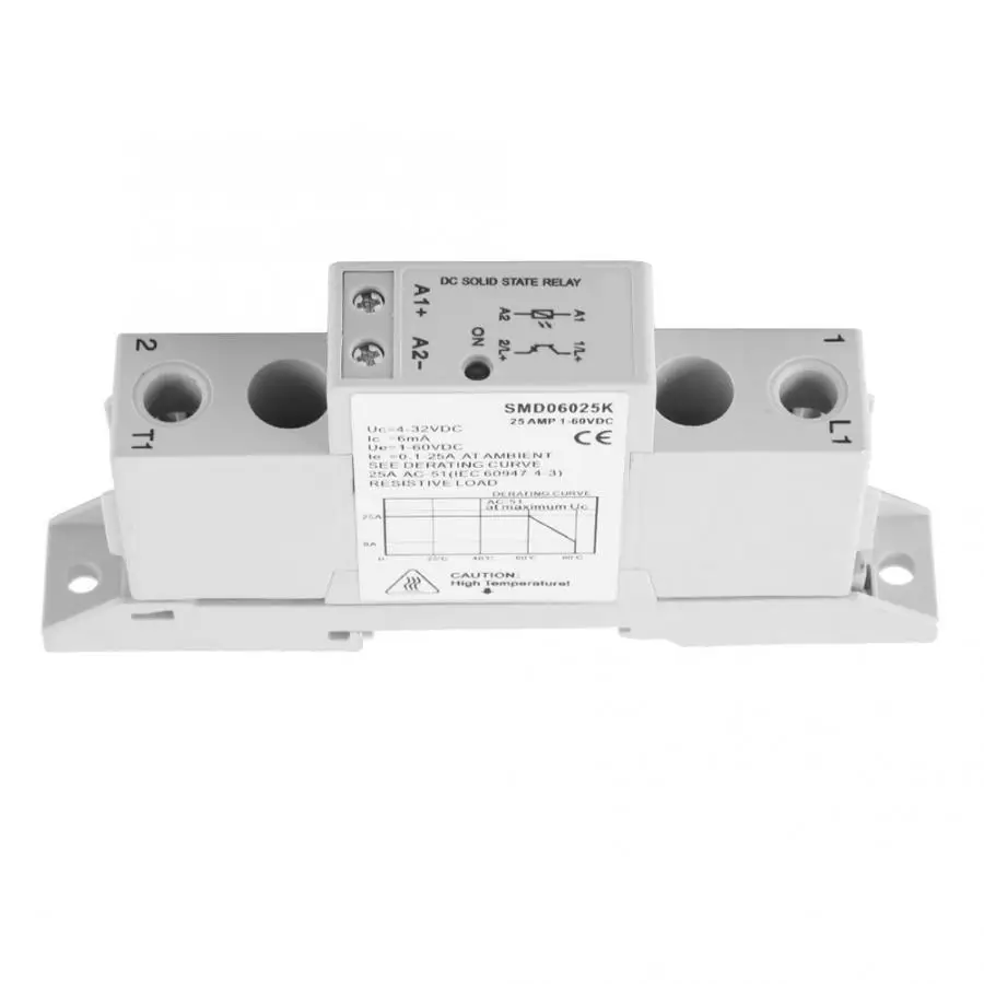 1 60VDC 25A DSMD100015S DC управление Однофазное DIN рейка твердотельное реле Модуль и