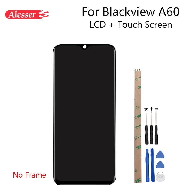 

Alesser For Blackview A60 LCD Display and Touch Screen Tested Assembly Repair Parts For Blackview A60 Phone With Tools +Film