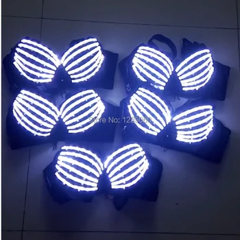 

High Quality Ds Costumes Nightclub Bar Clubwear Led Bra Led Costume Light-up Bra