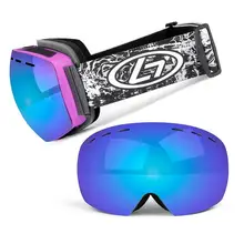 Лыжные очки двухслойные Анти-туман Анти-УФ Лыжная маска очки для катания на лыжах для мужчин и женщин Снег Сноуборд очки спортивные Экипировка для мужчин t