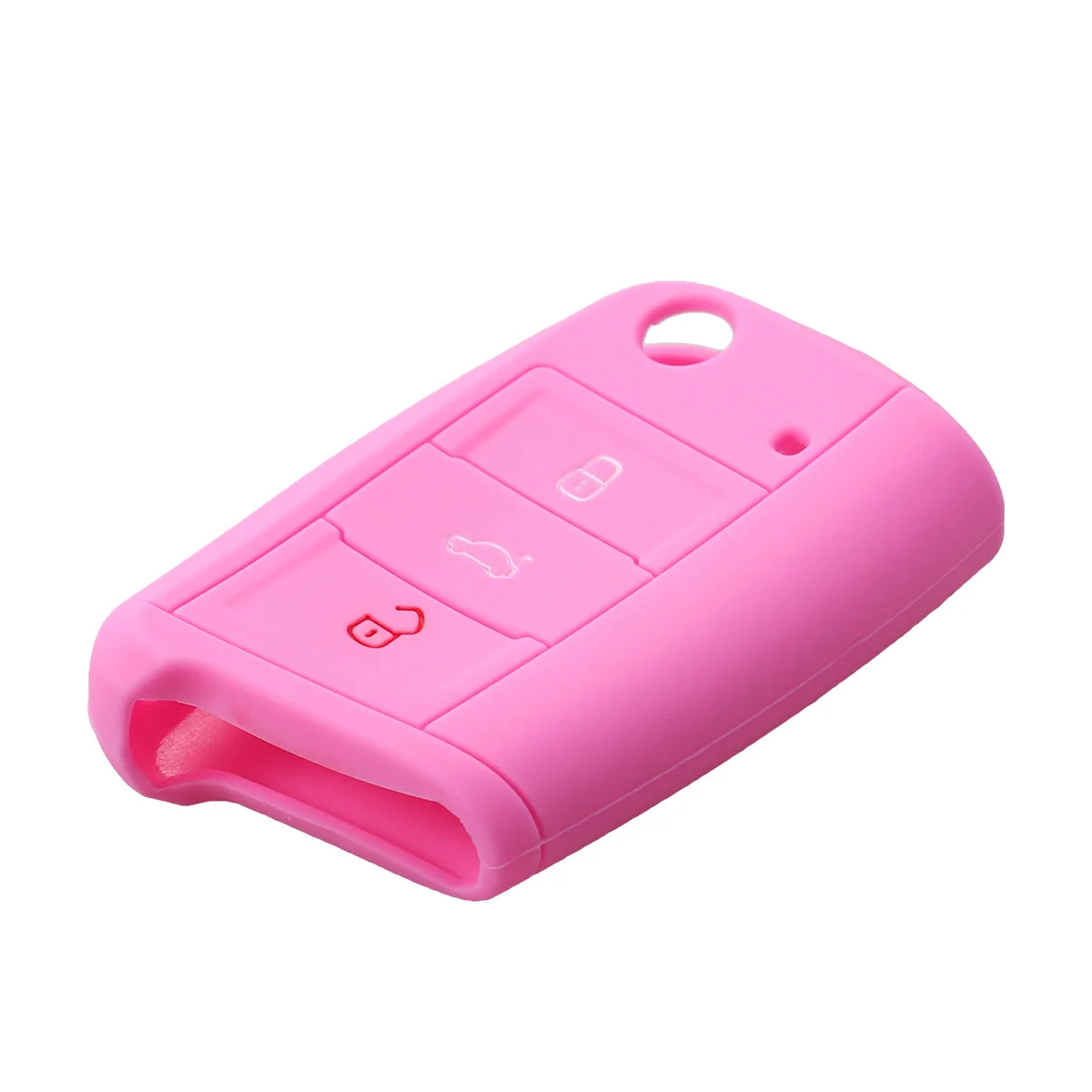 

Car Accessories Silicone Key Case Cover for Volkswagen Golf Series (Pink)