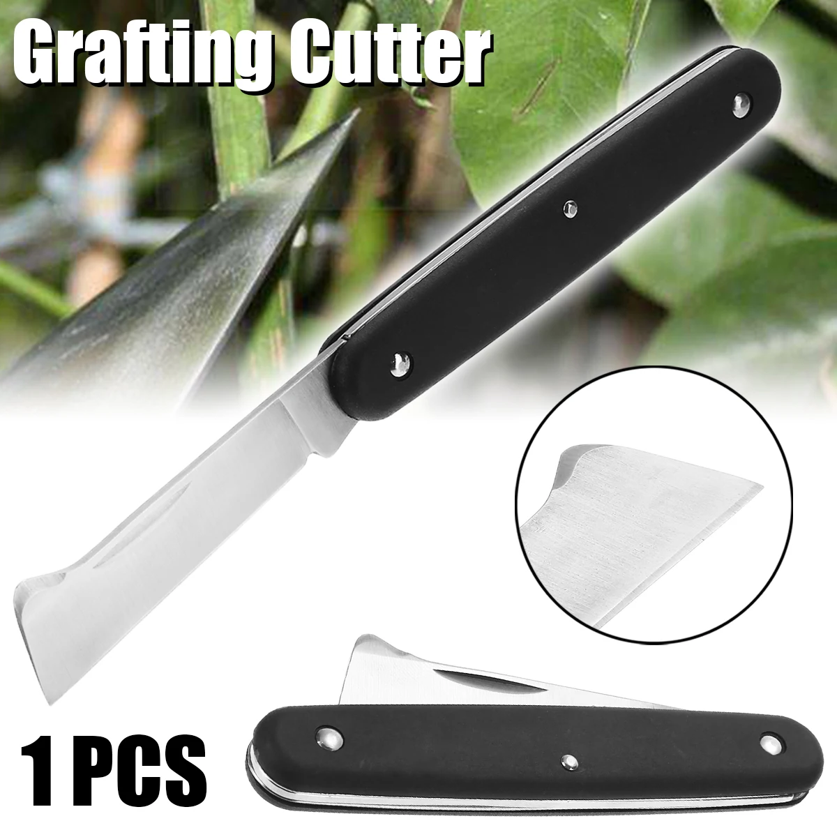 Garden Foldable Grafting Cutter Plant Pruning Seedling Knife Stainless
